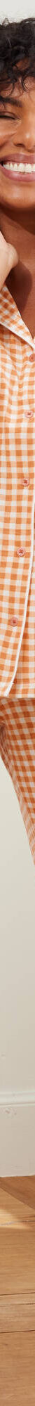 Pyjama court imprimé carreaux (orange) Pyjama court imprimé carreaux (orange)